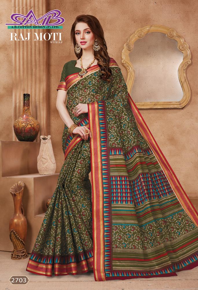 AB Rajmoti Pure Cotton Printed Saree Collection